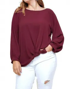 Топ с длинными рукавами и сборками, цвет мерло Umgee