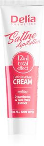 Крем для депиляции Satine 12-в-1 с полным эффектом для всех типов кожи Delia Cosmetics, 100 мл