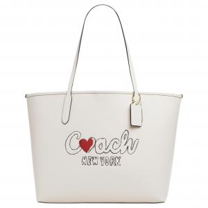 Городская кожаная сумка тоут COACH, basic set (bag+dust bag)