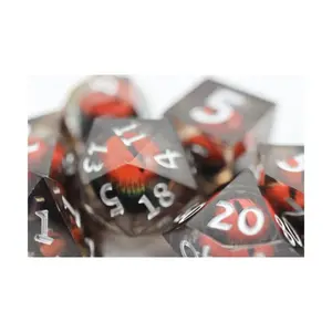 Полигональный набор Sharp Edge Moving Eye — ночное видение(7), Dice Sets - Sharp Edge & Assorted (Foam Brain Games)
