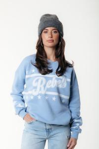 Толстовка Colourful Rebel REBELS STARS DROPPED SHOULDER , Halogen Blue/Light Blue