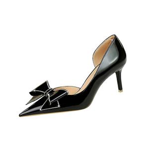 Туфли женские на высоком каблуке Bigtree, цвет Black 7.5cm