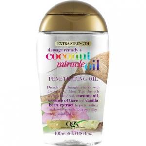Масло для волос Coconut Miracle Oil, проникающее для сухих волос, экстра сила, 100 мл, Ogx