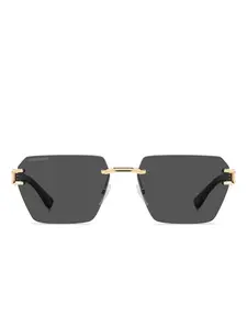 Геометрические солнцезащитные очки с логотипом DSQUARED2, черный