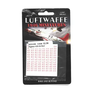 СССР — цифры истребителей № 25–36, красные., Decals - Blue Sky