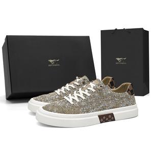 SEPTWOLVES Мужские низкие скейтерские кроссовки абрикосового цвета, цвет Apricot (Standard Leather Shoe Size)