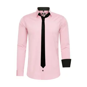 Рубашка с длинными рукавами Rusty Neal и галстуком, розовый