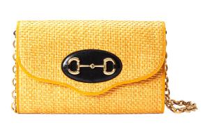 GUCCI Сумка через плечо Fabric With Leather, женская желтая