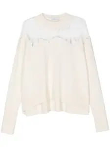 Свитер со полупрозрачной вставкой Viktor & Rolf, белый