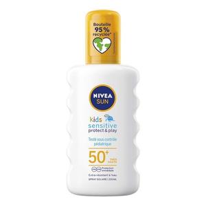 Солнцезащитный спрей NIVEA Sun Kids Sensitive Protect & Play SPF 50+ 200 мл