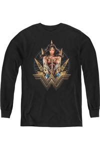 Футболка с длинным рукавом Wonder Woman Movie Wonder Blades для детей Gildan, черный