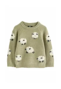 Джемпер с круглым вырезом, стандартного кроя. Next, Green Sheep