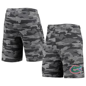 Мужские шорты Concepts Sport угольный/серый с камуфляжным принтом Florida Gators Terry Jam Lounge Shorts
