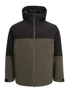 Куртка межсезонная Jack & Jones Plus JCOAiden, оливковый/черный