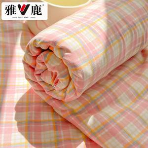 Yalu Простыня на резинке 230х250 см, хлопок, дышащая, цвет Dianyage-Pink