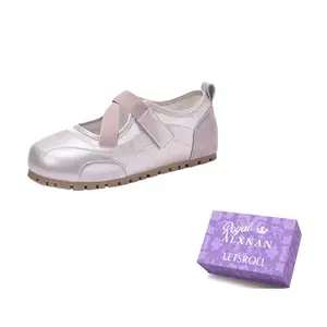 Alxnan Фиолетовые балетки Мэри Джейн для женщин, цвет Purple
