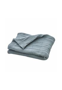 Плед Лемере серо-синий Loberon, серо-синий