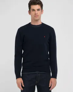 Мужской свитер с длинными рукавами и круглым вырезом Replay, тёмно-синий