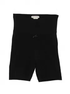 Шорты фактурной вязки с завышенной талией Jw Anderson, черный