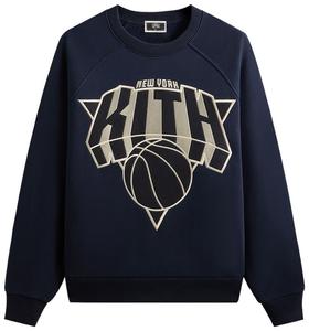 Толстовка Kith For The New York Knicks Cutoff Nelson Raglan Vintage Crewneck, черный
