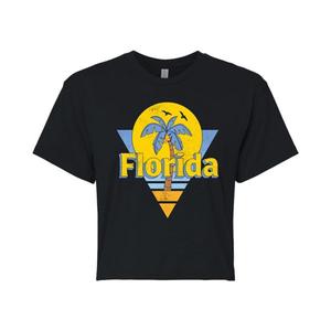 Укороченная футболка с принтом в стиле ретро «Флорида» для юниоров Unbranded, черный