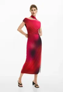 Асимметрично драпированное вечернее платье Desigual, Pink