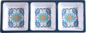 Certified International Talavera меламиновая сервировочная тарелка 36.8 x 14.6 см, 3 секции, мультиколор