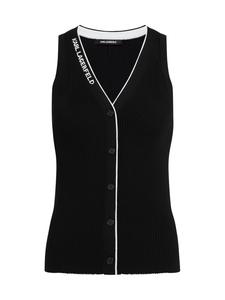 Karl Lagerfeld Вязаный жилет в черном цвете