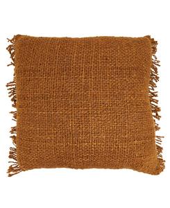 Декоративная подушка с бахромой и наполнителем из пуха, 20 x 20 дюймов Saro Lifestyle, Rust