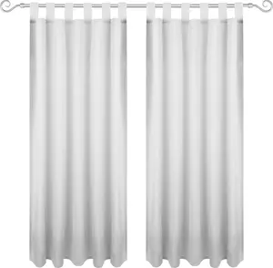 Штора на петлях 140x245 см (ширина x длина) светло-серого цвета, непрозрачная штора, петлевая штора в различных вариациях. Bestgoodies