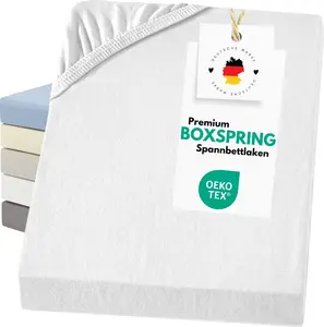 Простыня джерси для пружинного/водяного матраса, 100% хлопок, белая, 140-160 х 200 см Carpe Sonno