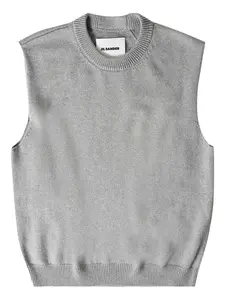 Безрукавный свитер с круглым вырезом Jil Sander, серый