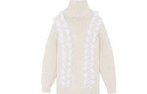 WE11DONE Свитер Unisex Ecru водолазка умеренно прямого кроя