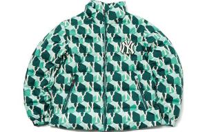 Пуховик Old Flower унисекс зеленый Mlb