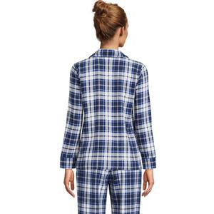 Женская фланелевая пижамная рубашка с длинными рукавами Lands End Lands' End