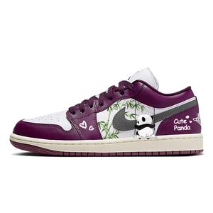Кроссовки Air Jordan 1 Vintage Basketball Shoes Women's Low-top Purple/Red, фиолетовый