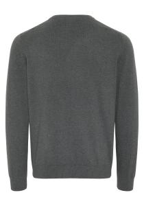 Вязаный свитер с V-образным вырезом и вышивкой POLO SYLT, цвет Magnet Melange