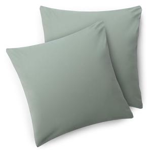 Наволочка Agneta, 40/40 см, комплект из 2 штук, 100% хлопок, зеленая Blumtal, зеленый