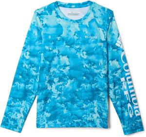 Футболка с длинным рукавом для мальчиков Columbia Terminal Tackle, Blue Echo Seamoss
