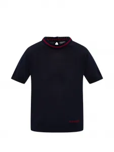 Трикотажная футболка с короткими рукавами Moncler, синий