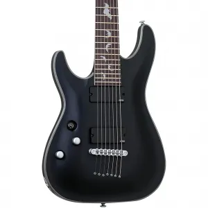 Электрогитара Schecter Guitar Research Damien Platinum 7 для левши, 7-струнная, сатиново-черная