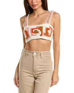 Вязаный крючком топ SEA NY Hayden из смесовой шерсти, розовый