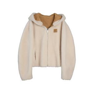 ELLE Вельветовая куртка Women's Ecru с капюшоном Moderate