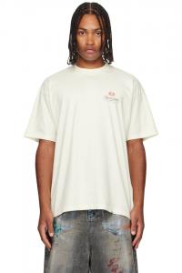 Винтажная футболка с ручной росписью Represent, белый