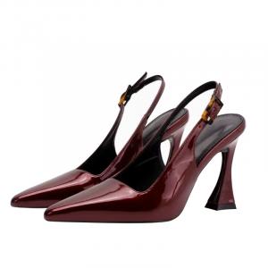 Туфли на высоком каблуке для женщин CAOT, Burgundy 7Cm