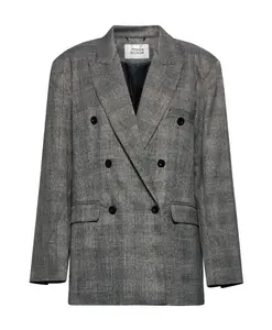 Двубортный пиджак в клетку Silvian Heach, серый