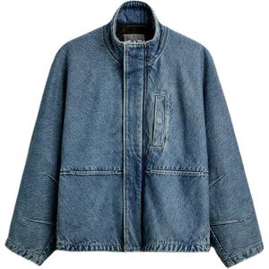 Джинсовая куртка мужская средняя синяя ZARA