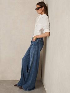 Свободные широкие джинсы средней посадки heather Reiss, средний синий