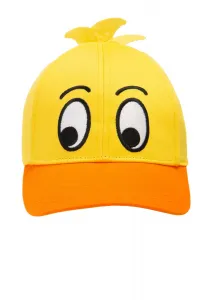 Бейсбольная кепка LOGOSHIRT "Мышка - Утка-талисман" с детальной вышивкой, желтый