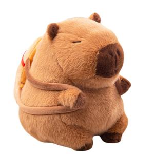 Плюшевая кукла капибара с круассаном, высота 25см/35см/45см AIQINGCAOZHILIAN(WANJU)